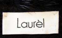 LAUREL Escada Black Sweater Fuzzy Fur Trimmed Sleeveless Wool Mohair 