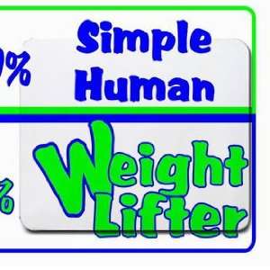  49% Simple Human 51% Weight Lifter Mousepad Office 