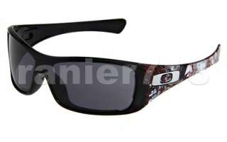NEW! Oakley Devils Brigade Antix Sunglasses Polished Black/Grey 