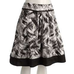 Lily Womens Black/ White A line Skirt  Overstock