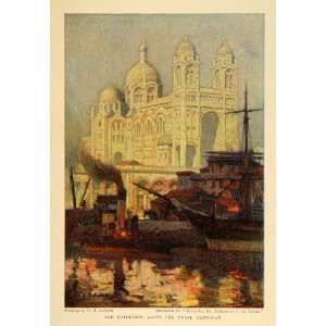  1920 Marseille Cathedral Canal Saint Jean Aylward Print 