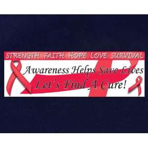  Red Ribbon Banner   Lets Find A Cure Arts, Crafts 