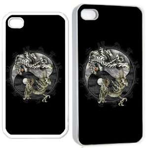  dragon tiger yin yang iPhone Hard 4s Case White Cell 