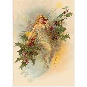  Christmas Greeting Card   Holly Angel: Health & Personal 