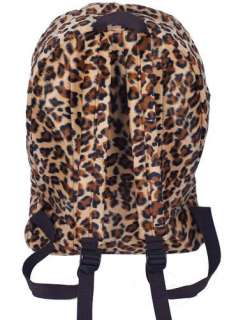 New Stylish Brown Leopard Print Backpack Zip Bag #B062B  