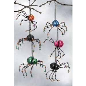  Springy Spider Bell Ornaments Set of 6 Patio, Lawn 
