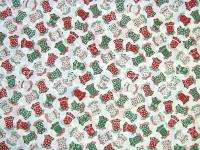 New Christmas Bells Sewing Fabric Quilt Material Per Yd  