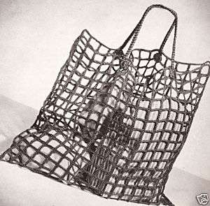 Vintage Large Net Shopping Market Bag Crochet Pattern  