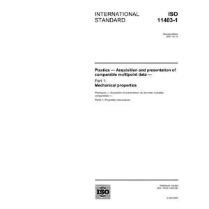  ISO 11403 12001, Plastics   Acquisition and presentation 