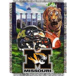 University of Missouri Tigers Throw   Woven Tapestry  