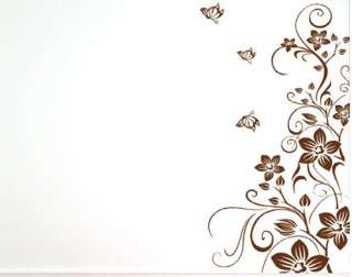 Removable FLOWER Vine Butterfly Leave Art Mural Vinyl Wall Sticker 
