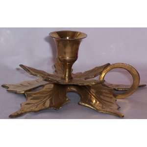 World Bazaars Solid Brass Candleholder Made in India 
