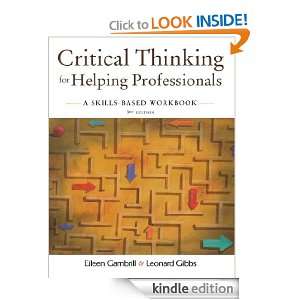 Critical Thinking for Helping Professionals A Skills Based Workbook 