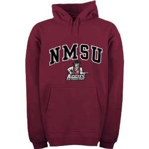 New Mexico State Aggies Soft Hand Hooded Sweatshirt (Red):  