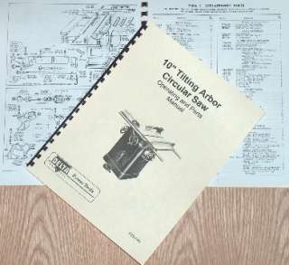 DELTA/ROCKWELL 10 Older Unisaw OperatingParts Manual  