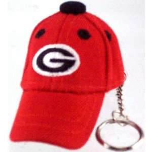  Georgia Bulldogs Red Baseball Cap Key Chain Sports 