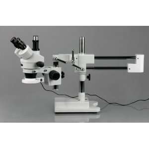  3.5 90X Trinocular Stereo Boom Microscope + 56 LED Ring 