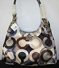   Madison Graphic Op Art Sequin MAGGIE Bag Purse 19180 NWT Blue Gray