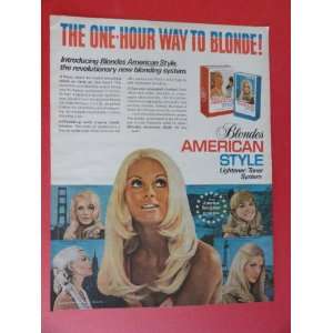 American Style toner, 1970 Print Ad (Blondes.) Orinigal Vintage 