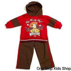 WOODY The Sheriff TOY STORY Boys 2T 3T 4T Set OUTFIT Hoodie Shirt 