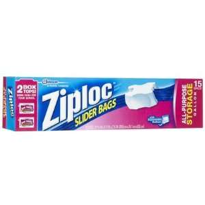  Ziploc Slider Storage Bag, Gallon Size 15 ct (Quantity of 