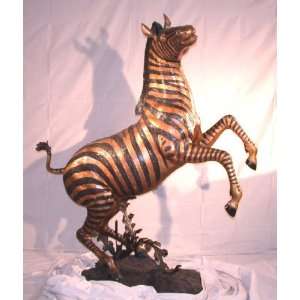 Metropolitan Galleries SRB10059 Zebra Pair Bronze 