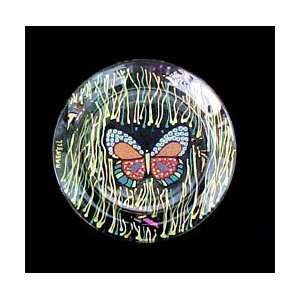  Butterfly Meadow Design   Hand Painted   Glass Dinner 