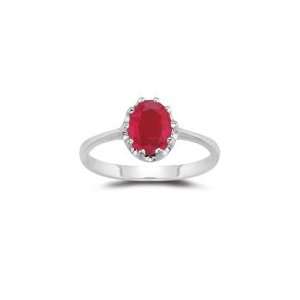  1.80 Cts Ruby Solitaire Ring in 14K White Gold 3.0 