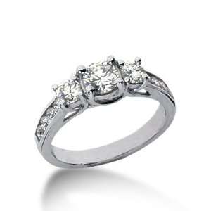  1.45 ct tw Trellis Moissanite Ring with Side Accents/14kt 