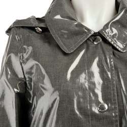   Michael Kors Womens Coated Linen Hooded Raincoat  Overstock