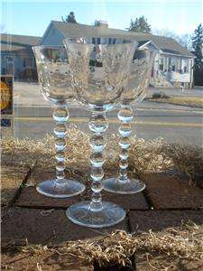 New..set of 3 Saint Louis France Bubble Crystal Water Goblets  