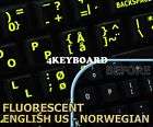 New Glowing fluorescent Danish keyboard stickers