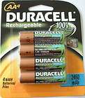 DURACELL AA Rechargeable NiMH 2450 mAh 1.2V Batteries 4 PACK