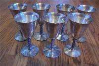 VENECIA SILVER SHERRY FLUTE GLASS CUP GOBLET SPAIN  