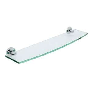 Channel Chrome Curved Glass Shelf 