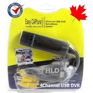  EasyCap 4 CHANNEL USB 2.0 DVR AV Capture Adapter CCTV 