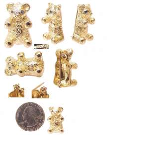 Solid 14K Gold & Sapphire Koala Bear Estate Brooch, Pin  