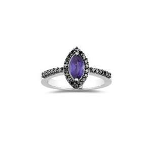  0.37 Amethyst Ring in 14K White Gold 5.0 Jewelry
