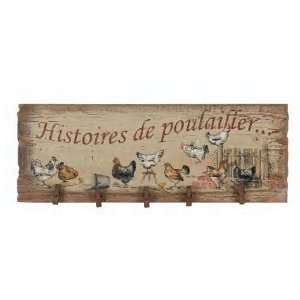  Cocotte Chicken Theme Recipe Holder Rustic with Clips 