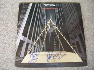Todd Rundgren Utopia Signed Autographed LP Record W/COA  