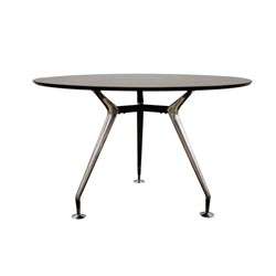 Repente Steel Leg Black Round Dining Table  Overstock