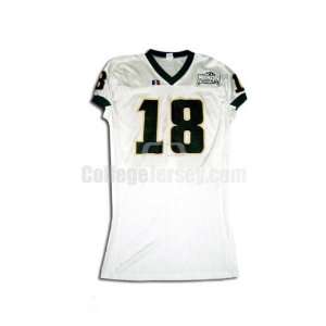  White No. 18 Game Used Colorado State Russell Football 