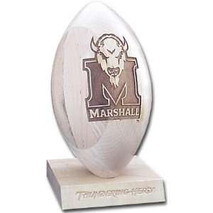 Marshall Thundering Herd 5/16 Scale Laser Engraved Wood Football (New 