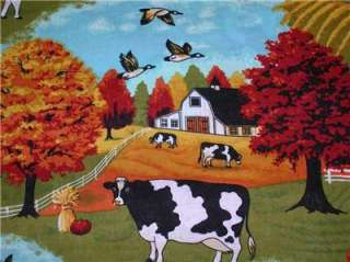 New Cows Fabric BTY Farm Fall Pasture  