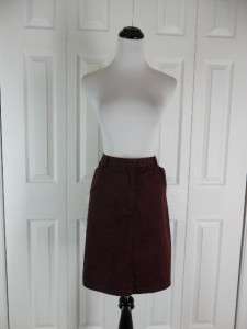 Eddie Bauer Plum Cotton Blend Casual Skirt Size 14  
