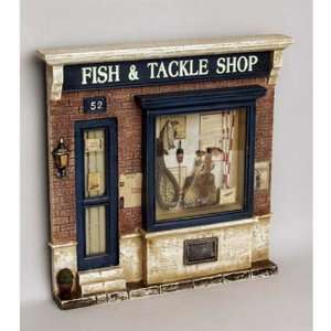  Wall decor shadow box fish tackle shop painted resin 