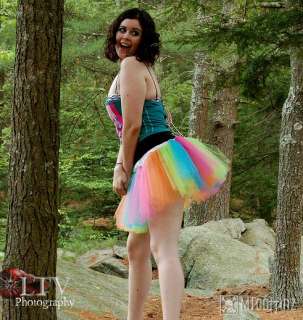 This amazing skirt has 4 super bright colors of the softest tulle you 