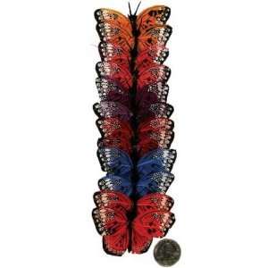   Jewel Tone Mini Monarch Feather Butterflies pkg of 12