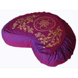   Cushion   Dharma Wheel in the Lotus   Magenta