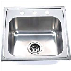    08 Stainless Steel Topmount Single Bowl Bar Sink: Home Improvement